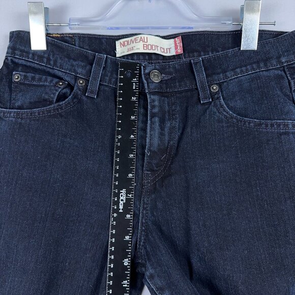 Levis 515 Nouveau Bootcut Jeans Womens Size 10 Long Mid Rise Dark Wash Blue - Picture 11 of 12